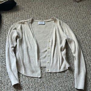 Old Navy Cream Knit Cardigan Sweater